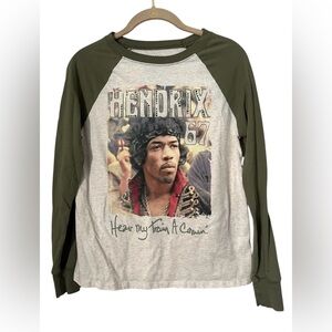 Jimi Hendrix Authentic Hendrix Long Sleeve Tshirt Size Small